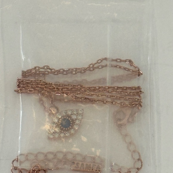 ✨2X Host Pick✨Sapphire Evil Eye Necklace- Rose Gold - Picture 3 of 11